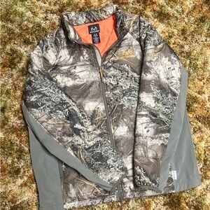 Realtree Camo Jacket with Vibrant Orange Interior